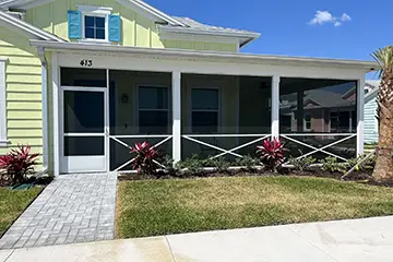 Screened porch under existing roof by East Coast Aluminum